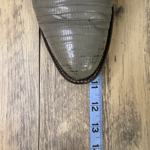 Tony Lama Men - Size 7.5D - Vintage Gray Lizard Cowboy Boots Style 8117 main image 10